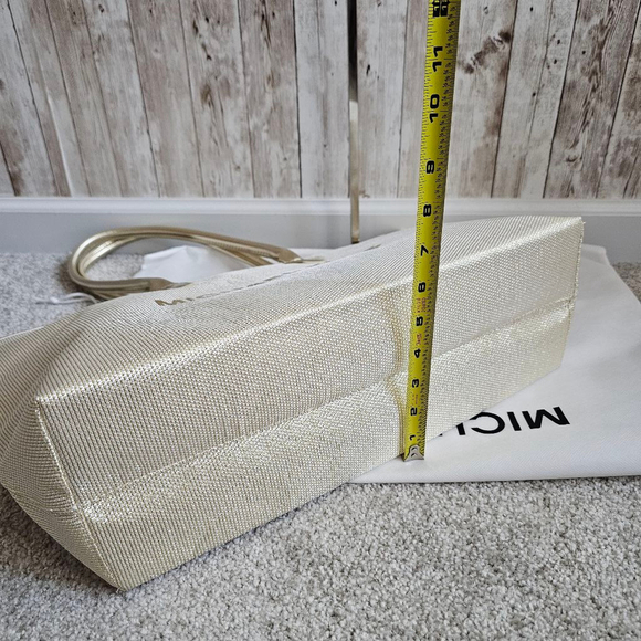 Women's Michael Kors Tote Bag, One Size, Gold - Picture 6 of 8